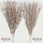 8x Glitter Bessen Takken - Kerstdecoratie & Feestaccessoires