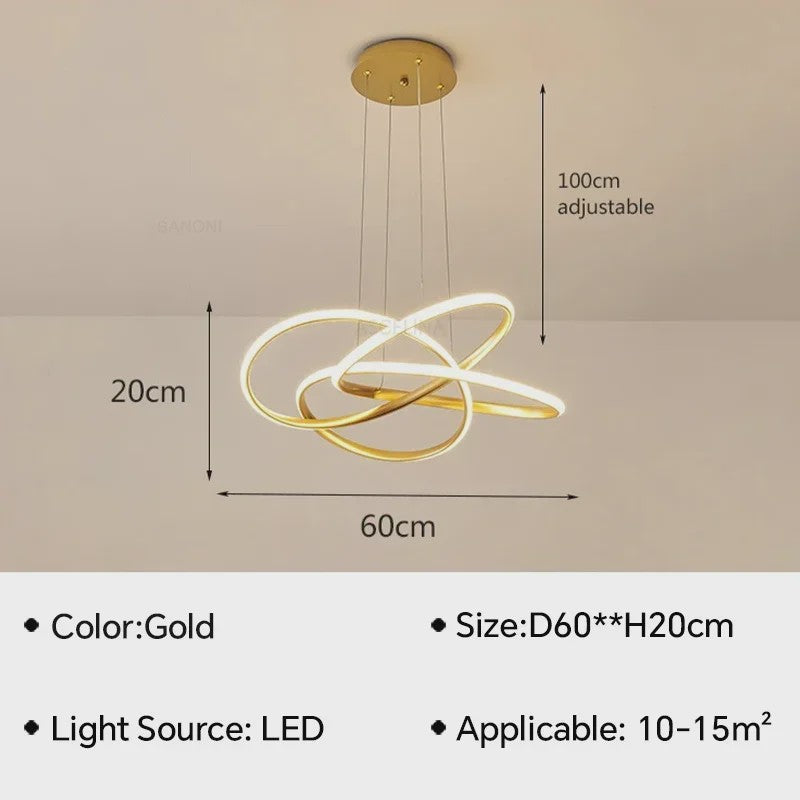 Moderne LED Hanglamp - Stijlvolle Verlichting voor Woonkamer, Eetkamer & Slaapkamer