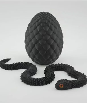 Flexibele Cobra Slang & Ei Statue - 3D Geprint Decoratie Ornament