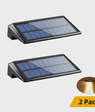 2x Solar Wandlampen 4 LED - Waterdicht Buitenlicht voor Hek, Tuin & Pad