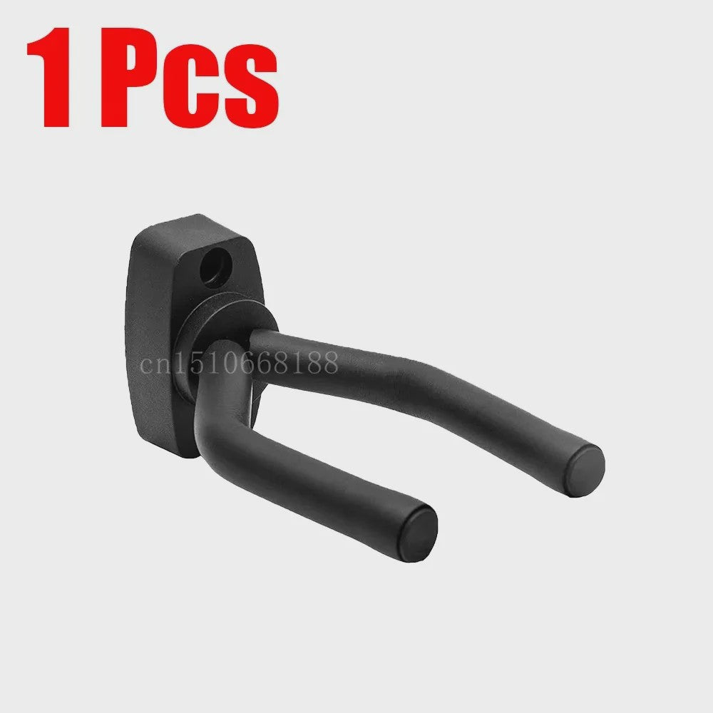 Gitaar Muurbeugel Hanger Set (1-10 Stuks) - Zwart - Universeel voor Gitaar, Bas, Ukulele