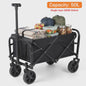 Opvouwbare Kampeerwagen met Wielen - 75KG Draagkracht - Ideaal voor Tuin, Strand & Festivals