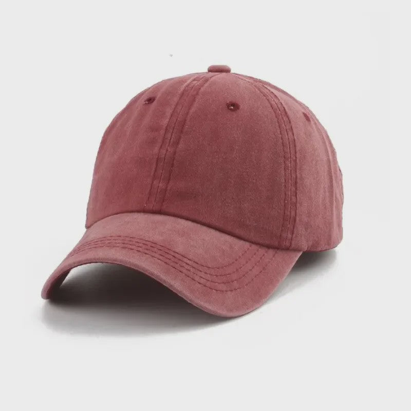 Vintage Washed Denim Baseball Cap - Unisex Snapback Hoed