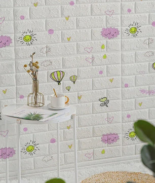 3D Baksteen Behang - Zelfklevend, Waterdicht Schuim Muursticker (70cm breed, 1/5/10m lang)