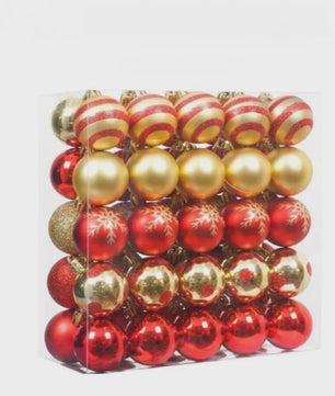 50x Kerstballen Set 4cm - Kleurrijke Kerstboom Decoratie voor Feestdagen & Huis