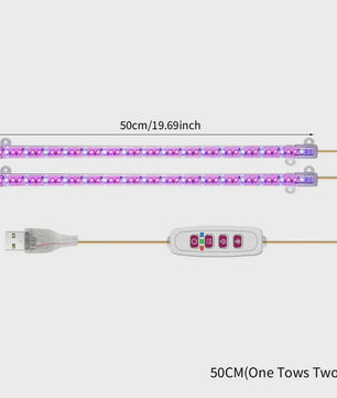 USB LED Groeilamp Kweeklamp Full Spectrum Dimbare Plantenlamp met Timer voor Binnen