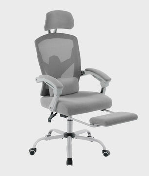 Ergonomische bureaustoel met lendesteun, kantelfunctie en voetensteun