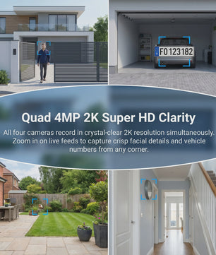 ARCCTV 4MP Solar Wifi Camera Set: Slimme Beveiliging met Mensdetectie & Sirene