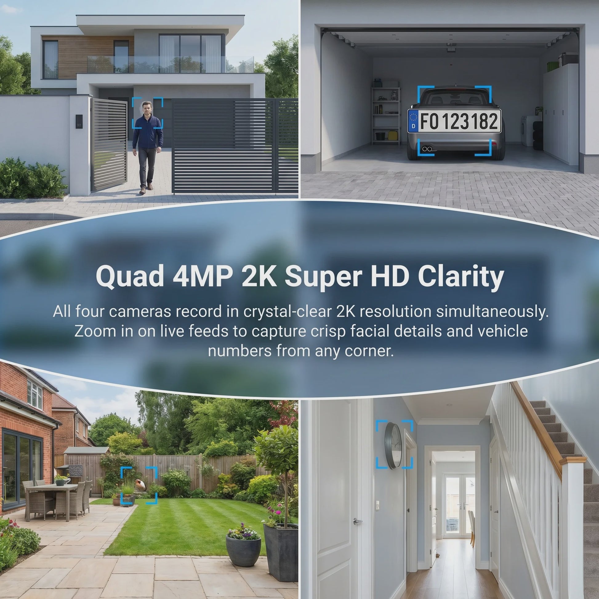 ARCCTV 4MP Solar Wifi Camera Set: Slimme Beveiliging met Mensdetectie & Sirene