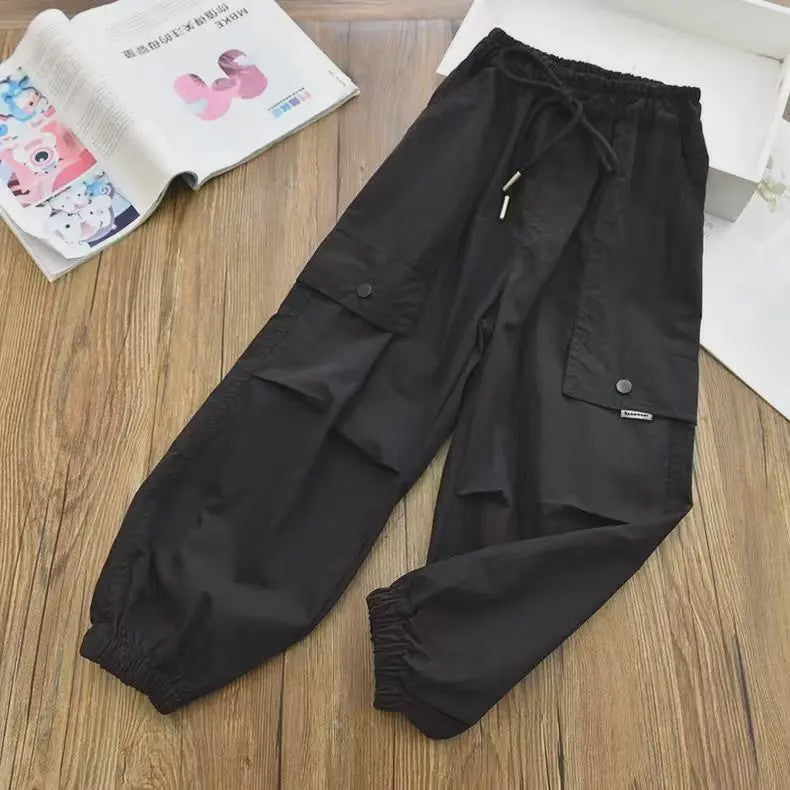 Kinder Cargo Joggers - Luchtige Zomerbroek met Elastische Enkel