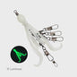 Set van 2 Siliconen Octopus Vishaas Connectoren met Swivels en Haken