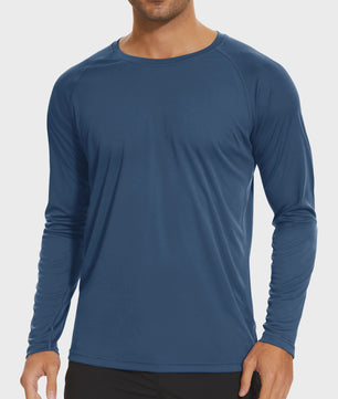 TACVASEN Heren UV-Bescherming T-shirt Lange Mouw - UPF 50+ Sneldrogend & Ademend