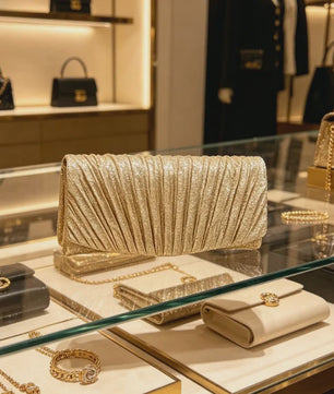 Glitter Avond Clutch Tas met Afneembare Ketting - Elegant & Feestelijk