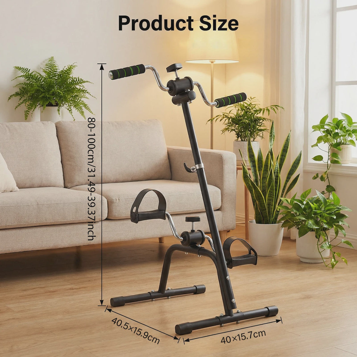 Compacte Hometrainer Fiets voor Benen en Armen - Verstelbare Weerstand - Ideaal voor Senioren en Zittend Gebruik
