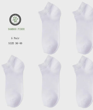 5 Paar Bamboevezel Enkel Sokken Dames - Ademend & Comfortabel Zomer