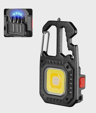 Multifunctionele Sleutelhanger Zaklamp met Gereedschap en Noodhamer