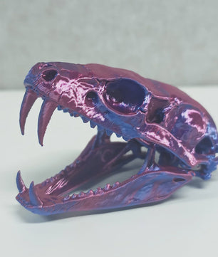 Angstaanjagend Cobra Schedel Standbeeld - Uniek Woondecoratie & Desktop Ornament