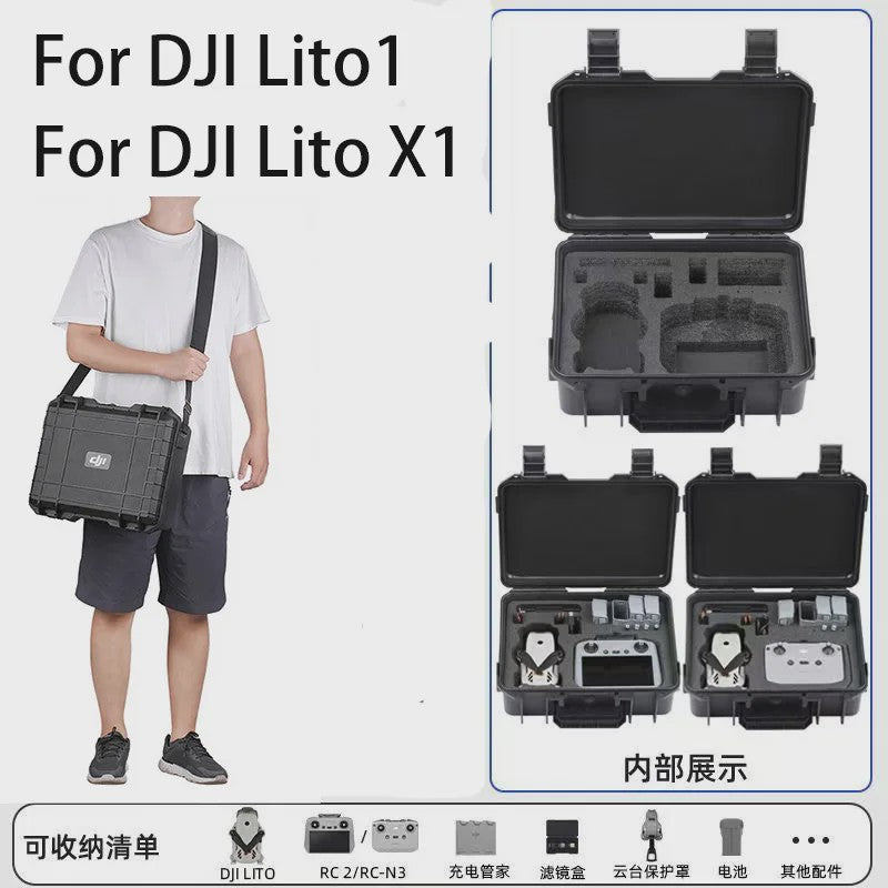 Waterdichte en Schokbestendige Opbergkoffer voor DJI Lito X1 Drone - Draagbaar & Veilig