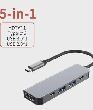 USB-C Hub met 4K HDMI, 3x USB 3.0, PD Laden & SD Kaartlezer