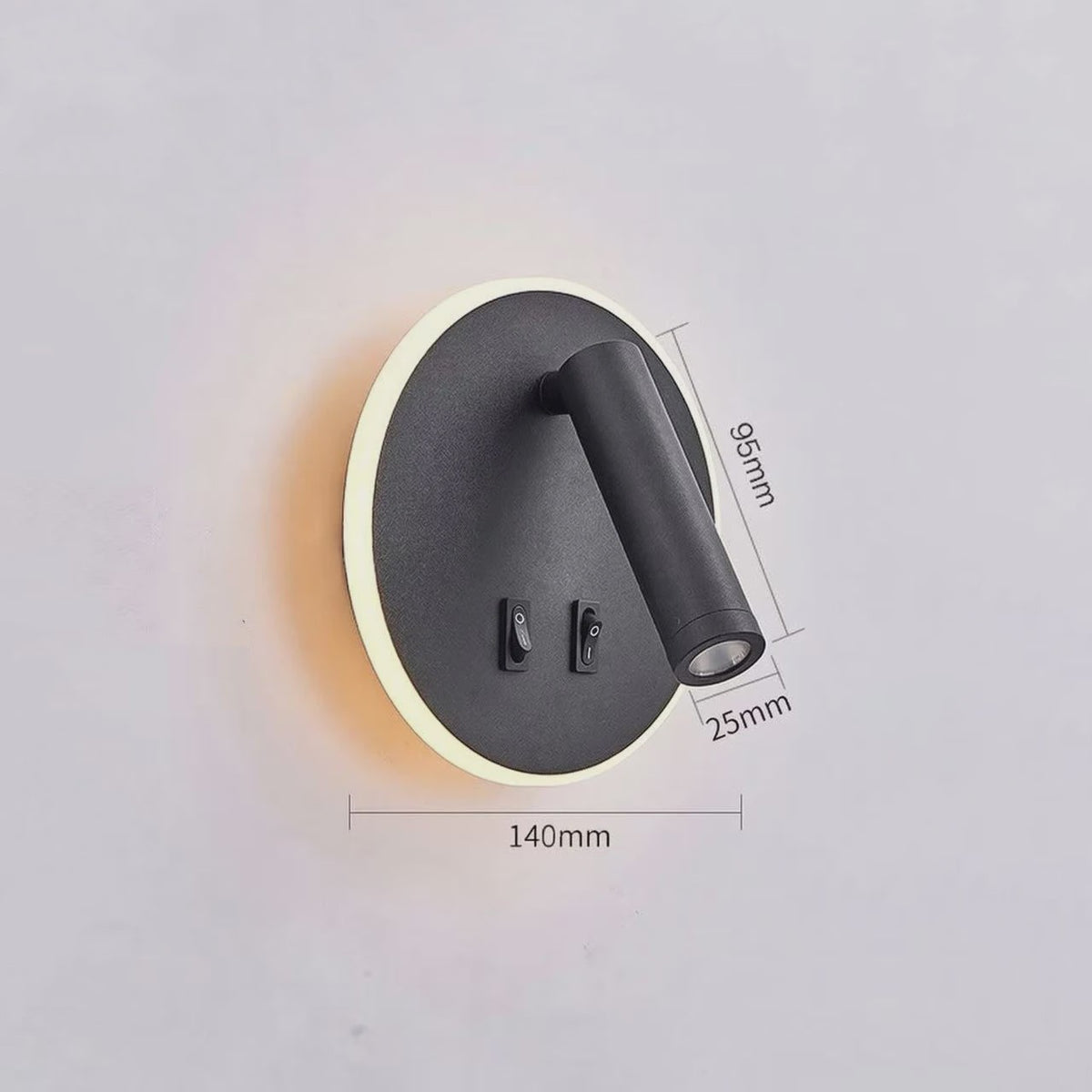 Draaibare LED Wandlamp Aluminium - 350° Rotatie, Dubbele CCT (3000K/6500K)