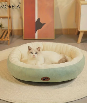 Pluche Ovaal Huisdierbed - Machinewasbaar & Comfortabel voor Hond & Kat