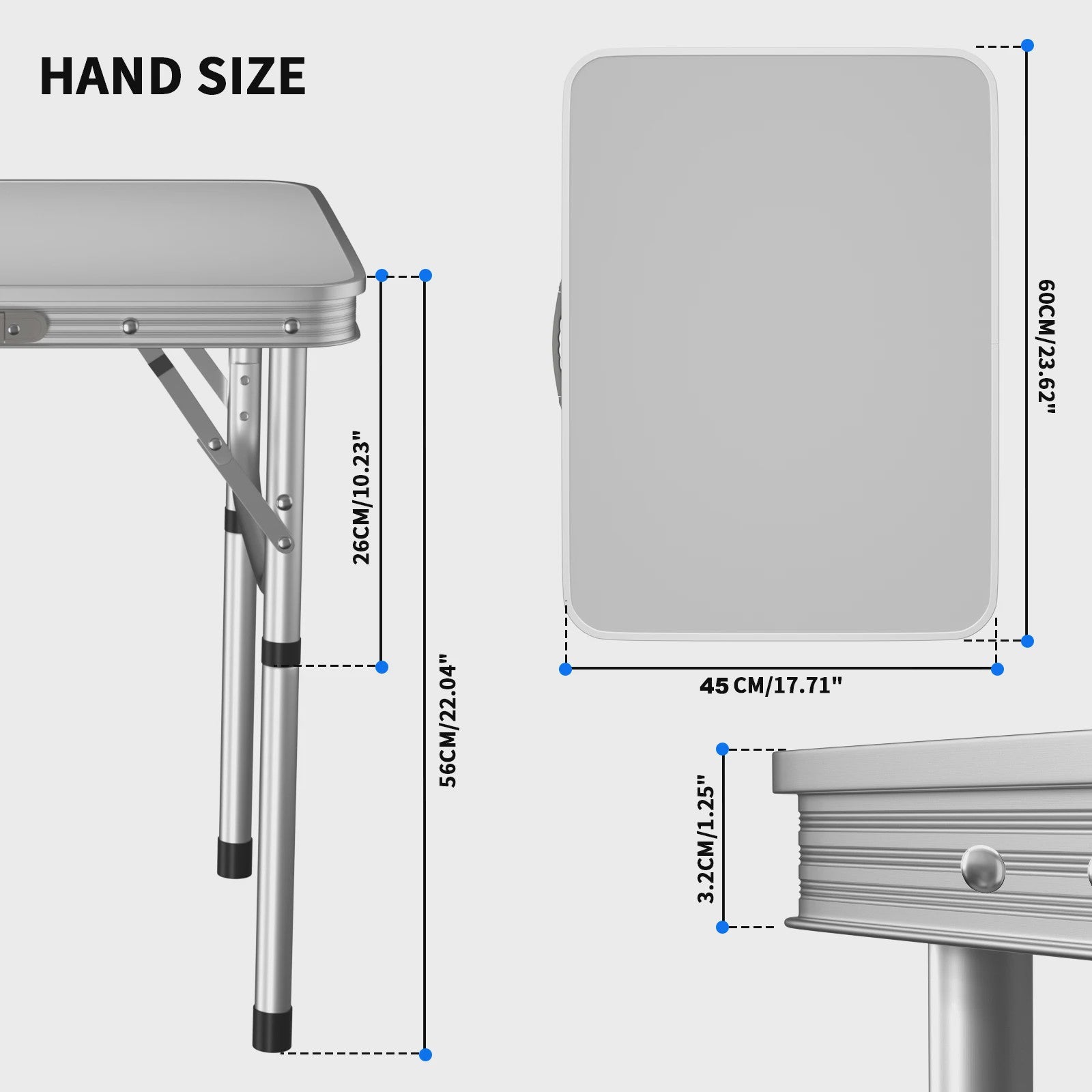Compacte Aluminium Campingtafel - Opvouwbaar, Verstelbaar & Draagbaar
