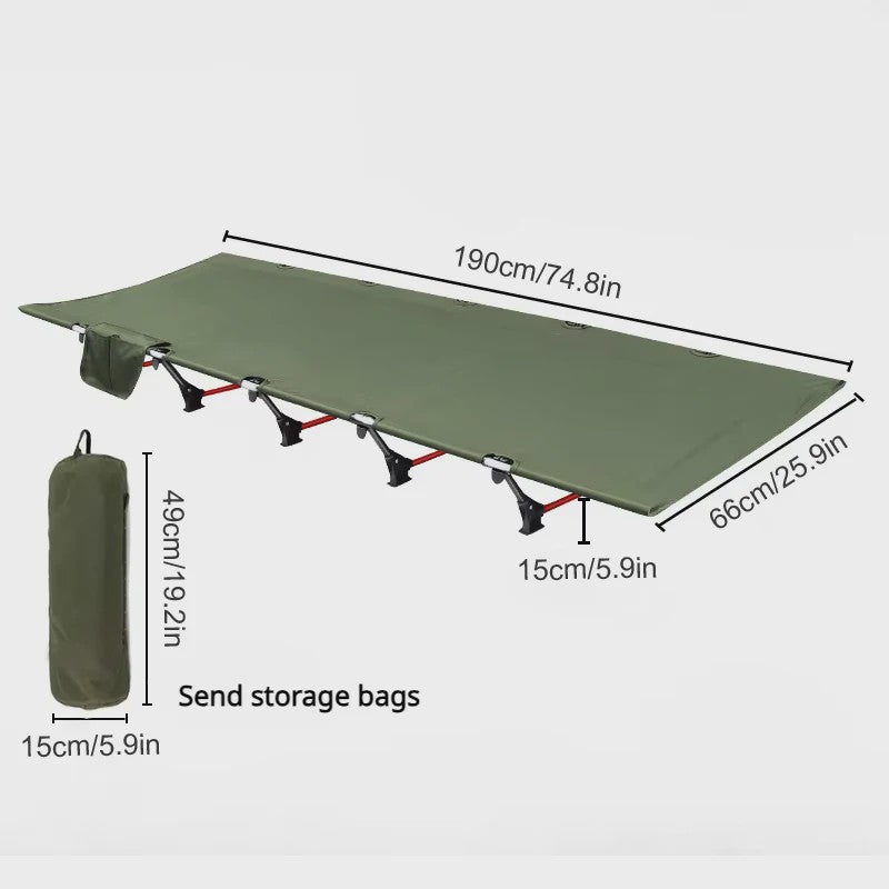 WESTTUNE Ultralichte Camping Cot - Draagbaar Opvouwbaar Kampeerbed van Aluminiumlegering