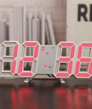Moderne Digitale Wandklok met LED Display - Stijlvol en Functioneel voor Elk Interieur