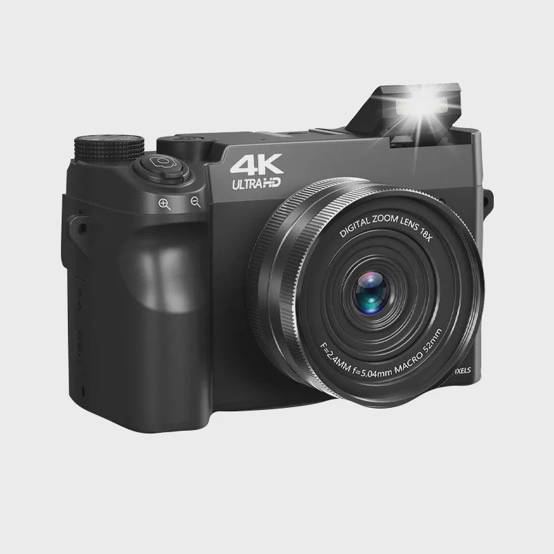 4K Digitale Camcorder met 75MP Foto, 18x Zoom, Dual Camera's & Autofocus
