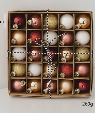 Kerstballen Set 4cm - Glanzend & Mat - Decoratie & Fotografie Props