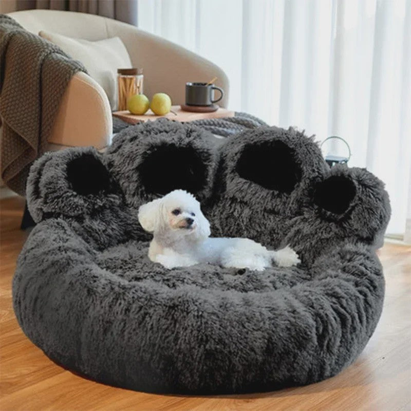 Luxe Hondenkussen en Kattenmand in Unieke Pootvorm - Super Zacht en Comfortabel voor Puppy's en Kleine Honden
