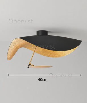 Moderne LED Plafondlamp Schotelvorm Goudkleurig Interieur - SediaXL