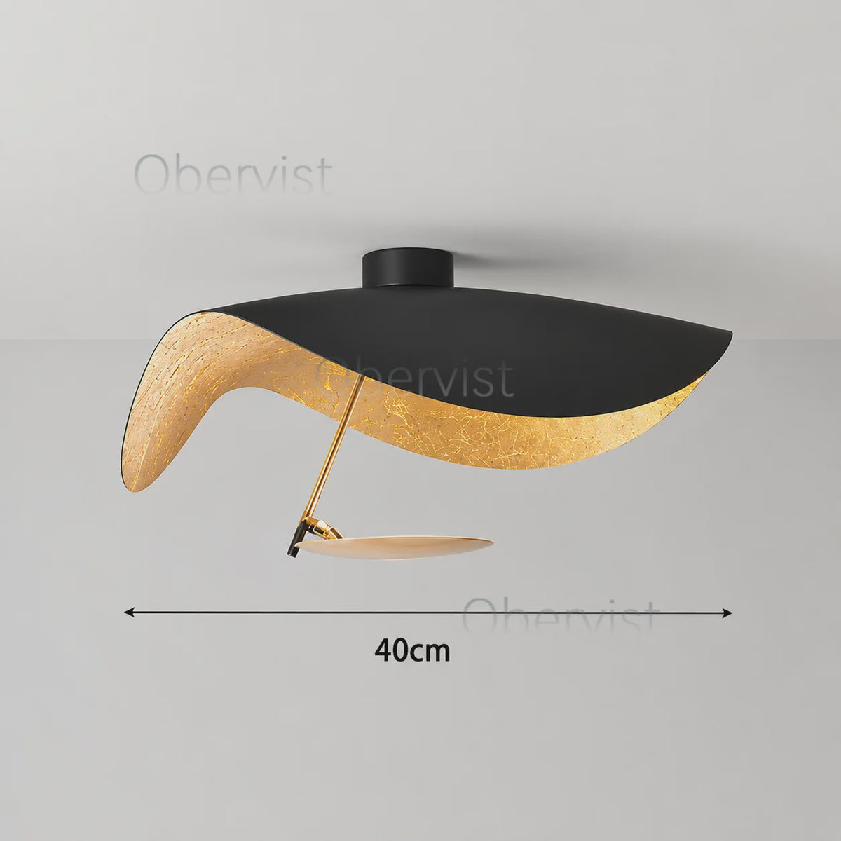 Moderne LED Plafondlamp Schotelvorm Goudkleurig Interieur - SediaXL