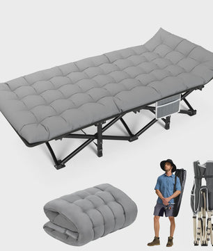 Opvouwbaar Campingbed - Draagbaar en Robuust Kampeerbed voor Volwassenen - 200kg Draagvermogen