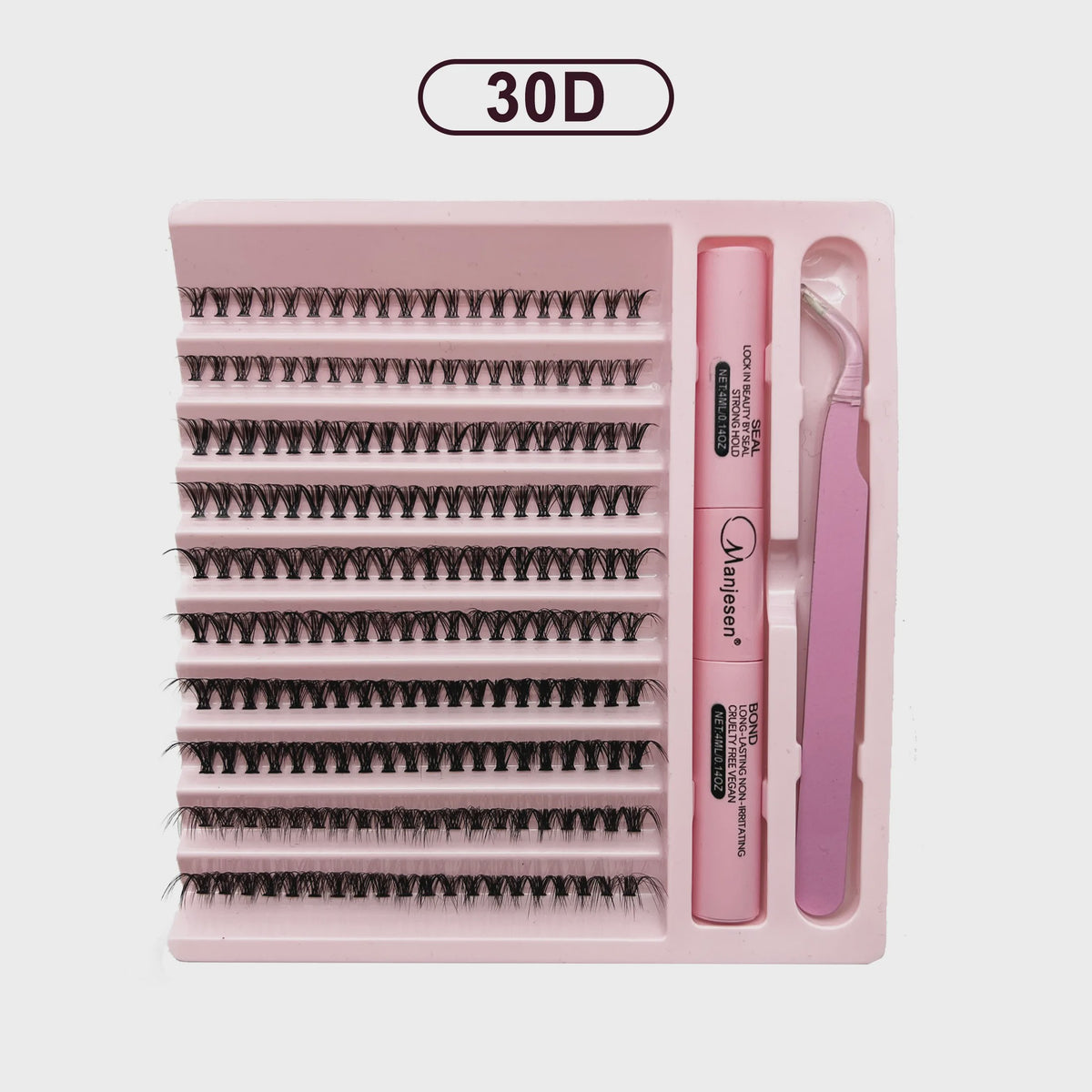 DIY Wimperextensie Kit: Clusters, Bond, Seal & Tweezer voor Professionele Look