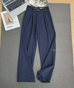 Dames Zomer Broek Hoge Taille Wijde Pijpen Ademend Casual Yoga Sweatpants