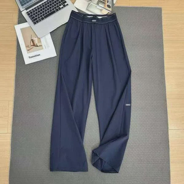 Dames Zomer Broek Hoge Taille Wijde Pijpen Ademend Casual Yoga Sweatpants