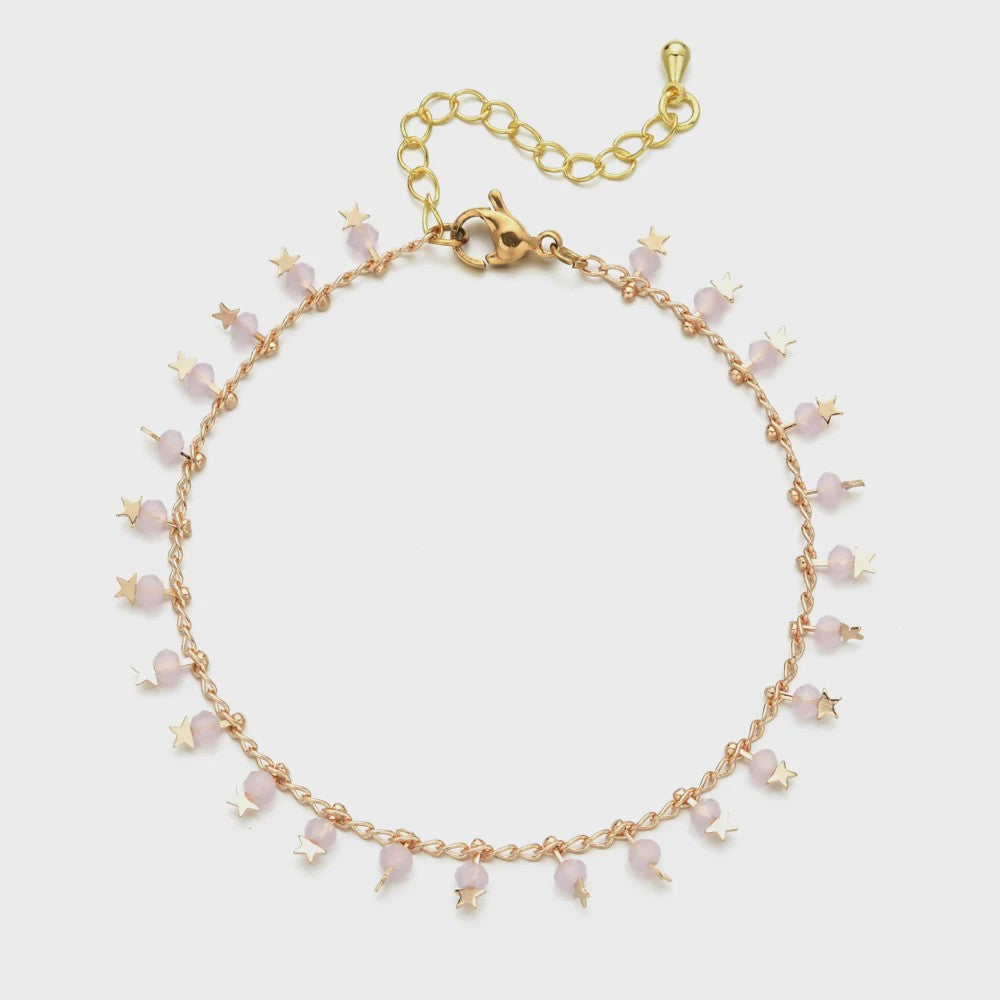Bohemian Kralen Armband met Sterren & Tassel - Goudkleurig