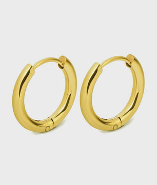 Roestvrijstalen Hoops Oorbellen - Goudkleurig, Zilver, Zwart & Regenboog - Unisex