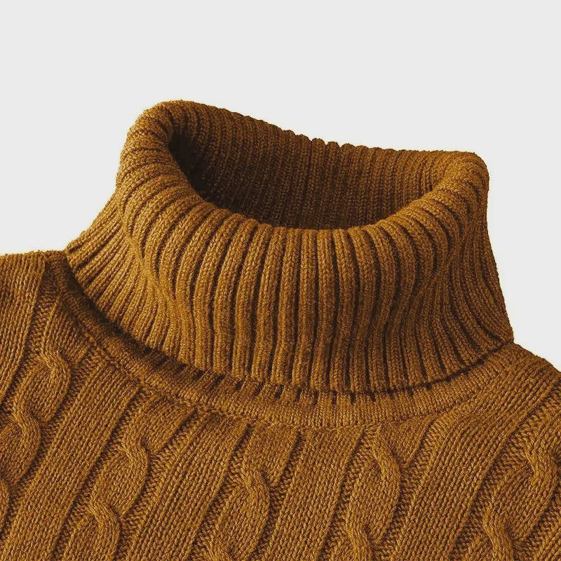 Heren Gebreide Coltrui - Slim Fit Pullover voor Herfst & Winter