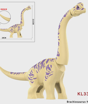 Brachiosaurus Bouwblokken Set - 5 Kleuren Educatief Dinosaurus Speelgoed voor Kinderen