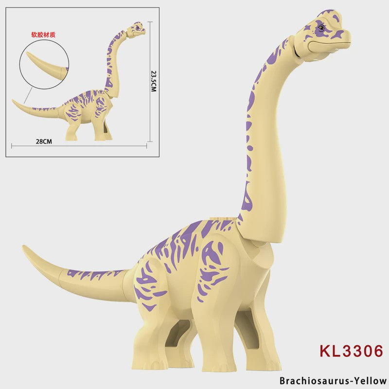 Brachiosaurus Bouwblokken Set - 5 Kleuren Educatief Dinosaurus Speelgoed voor Kinderen