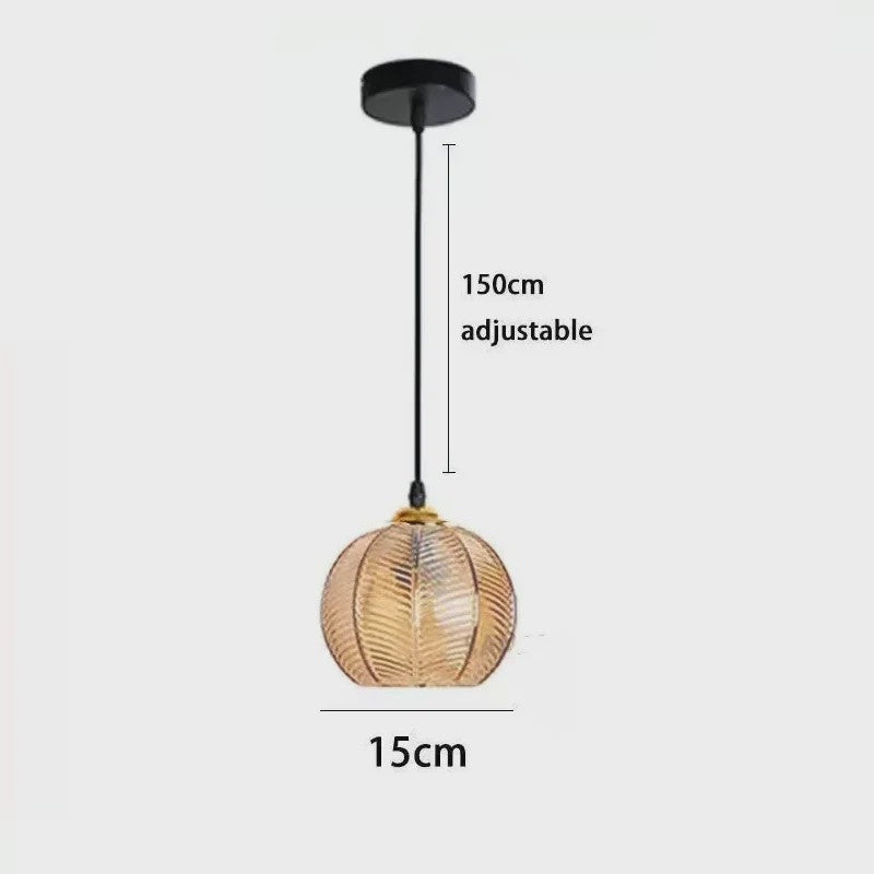 Nordic Vintage Glazen Hanglamp E27 - Verstelbaar - Stijlvol voor Keuken & Eettafel