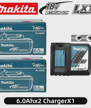 Makita 18V 6.0Ah Li-ion Accu BL1860 LXT - Krachtige Vervanging voor 18V Gereedschap