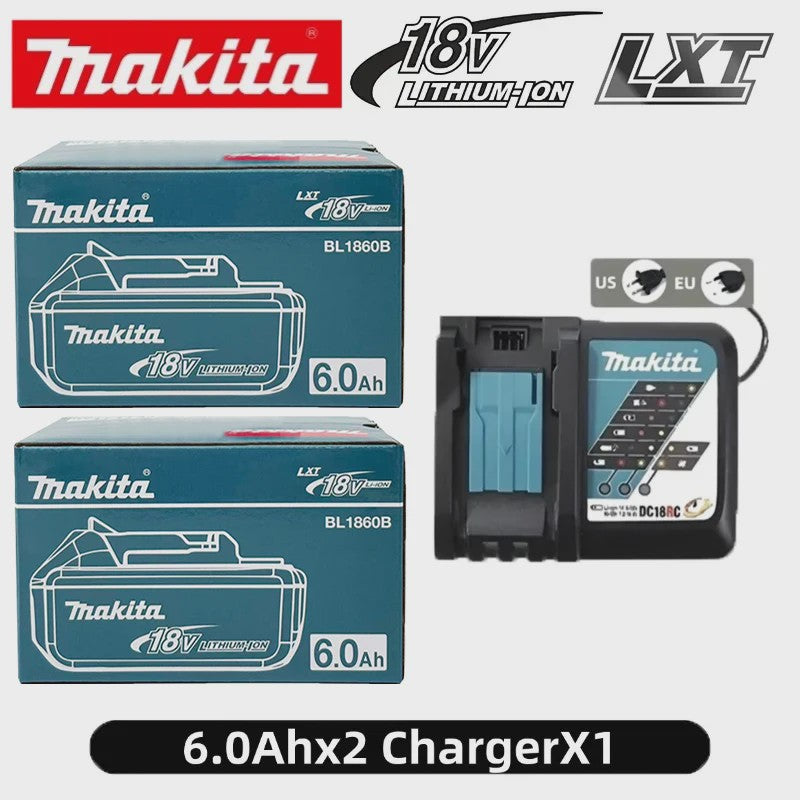 Makita 18V 6.0Ah Li-ion Accu BL1860 LXT - Krachtige Vervanging voor 18V Gereedschap