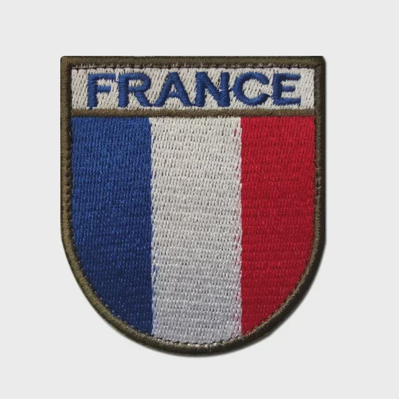 Franse Vlag Patches met Klittenband - Geborduurd Embleem
