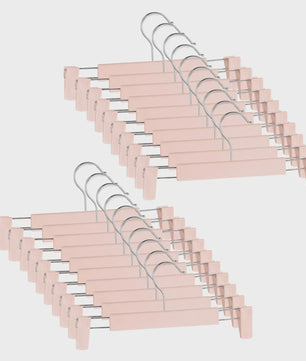 Set van 10 Verstelbare Anti-slip Kledinghangers met Clips voor Broeken, Rokken en Jeans