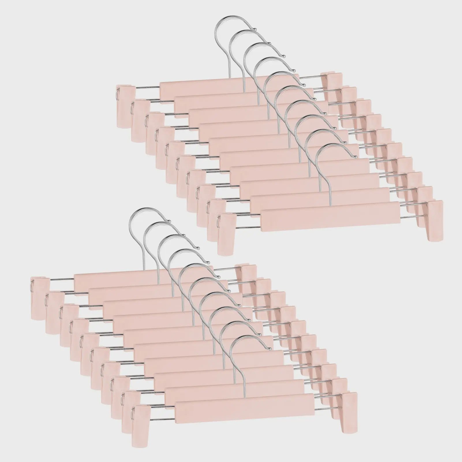 Set van 10 Verstelbare Anti-slip Kledinghangers met Clips voor Broeken, Rokken en Jeans