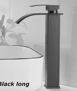 Waterval Wastafelkraan - Dubbele Bediening Warm & Koud - Stijlvolle Badkamer Mixer Kraan