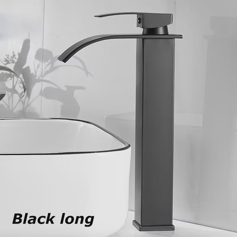 Waterval Wastafelkraan - Dubbele Bediening Warm & Koud - Stijlvolle Badkamer Mixer Kraan